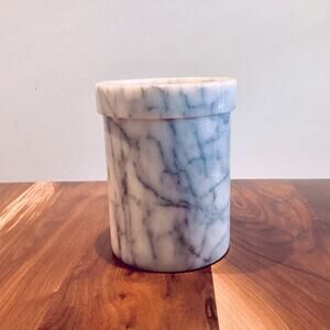 White Marble Kitchen Utensil Holder